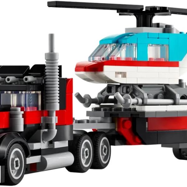 LEGO Creator3in1: Camião de Plataforma com Helicóptero - LEGO