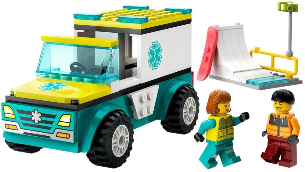LEGO City: Ambulância de Emergência e Snowboarder - LEGO