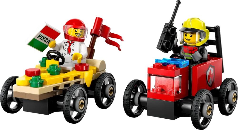 LEGO City: Pack de Carros de Corrida Pizza vs. Carro dos Bombeiros - LEGO