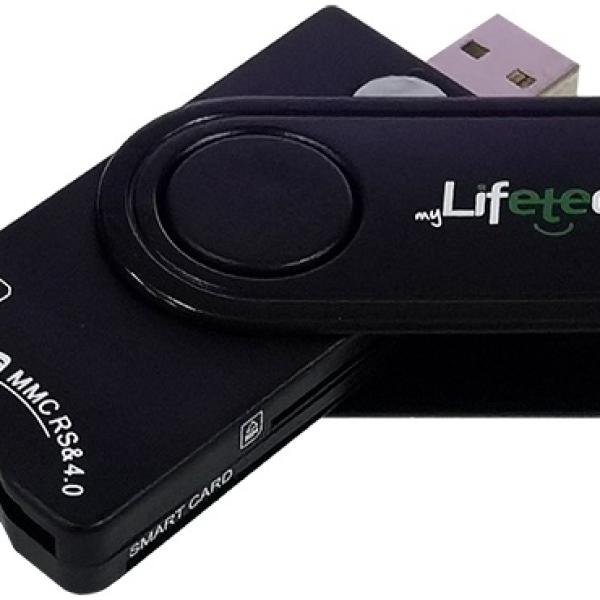 Leitor Cartões de Cidadão All In One Pen USB 2.0 (Preto) - LIFETECH