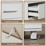 Móvel para Lavatório Pousar com 2 Gavetas para Lavatório sem Pedestal 80x30x60 cm Branco