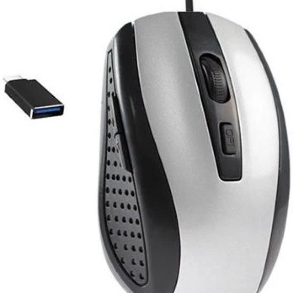 Rato Óptico USB Type - C 2400DPI (Prateado) - LIFETECH