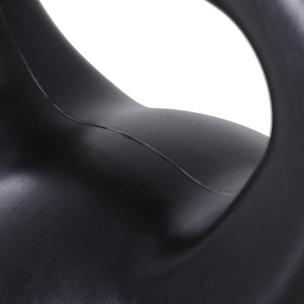 Peso Russo de 12 kg Kettlebell Preenchido de Areia com Punho Largo e Antiderrapante para Trenos em Casa e Ginásio 27x21x31 cm Preto