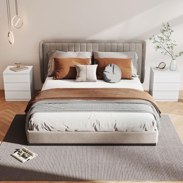 Cómoda com 3 Gavetas com Fecho Suave para Quarto Escritório Estilo Moderno 45x40x52,8 cm Branco