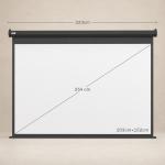 Ecrã de Projeção Elétrico 100" 4:3 com Comando à Distância para Interior e Exterior Preto