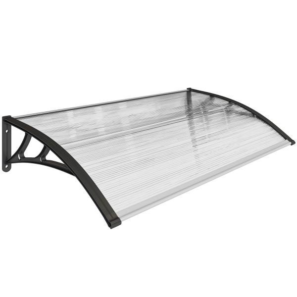 Cobertura para Portas e Janelas 110x60 cm com Painéis de Policarbonato e Barra de Alumínio Transparente