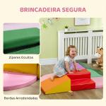 Conjunto de 6 Blocos de Espuma para Crianças de 18 - 36 Meses Brinquedo Educativo de Construção 150x100x24cm Multicor