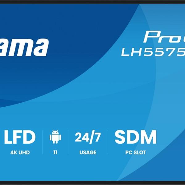 Monitor LFD IPS ProLite 55 LH5575UHS - B2AG 4K Ultra HD (Preto) - IIYAMA