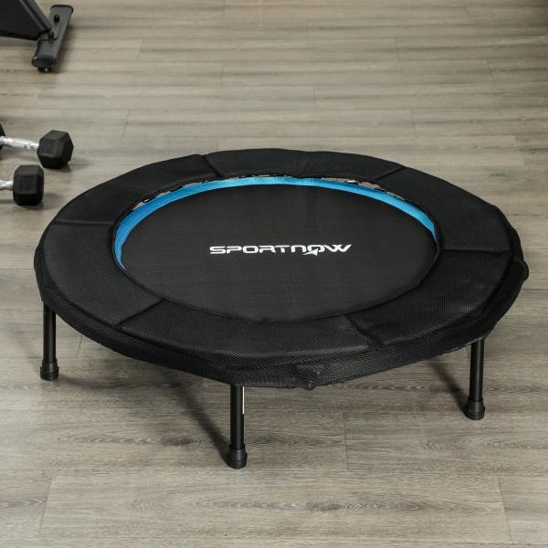 Trampolim Fitness Ø102 cm Trampolim Fitness Dobrável com Estrutura de Aço Antiderrapante Ø102x22 cm Azul