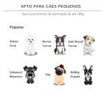 Cama para Animais de Estimação Cama Elevada para Cães Gatos Portátil Tecido Transpirável para Exterior Interior 76x61x18cm Marrom
