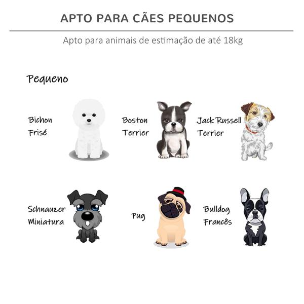 Cama para Animais de Estimação Cama Elevada para Cães Gatos Portátil Tecido Transpirável para Exterior Interior 76x61x18cm Marrom