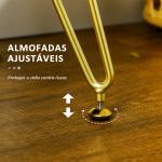 Apoio para os Pés Sala de Estar em Veludo com Pés de Metal e Assento Acolchoado para Dormitório Entrada 76x38x41,5 cm Amarelo