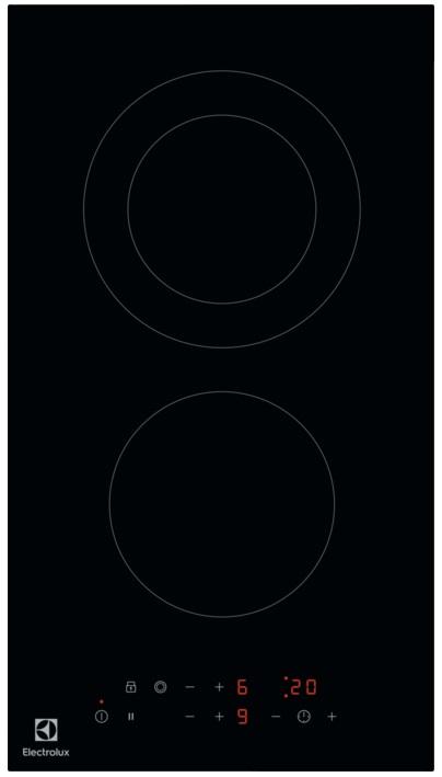 Placa Vitrocerâmica Serie 300 Domino LHR3233CK 2 Zonas 2900W (Preto) - ELECTROLUX
