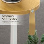 Suporte para Plantas de 4 Níveis Suporte para Vasos de Plantas com Estrutura de Aço 40x40x95,5cm Madeira e Branco