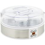 Iogurteira 20W Capacidade 1,26L com 7 Frascos de Cristal de 180 ml Termóstato Ajustável Temporizador de 1 - 48 horas 24x24x13 cm Branco