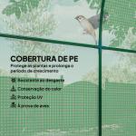 Estufa de Jardim 180x180x200 cm Estufa Tipo Túnel Pequena com Porta Enrolável e Janela de Malha para Cultivar Plantas Flores Verde