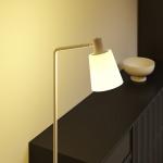 Candeeiro de Pé LED Regulável com Ecrã Giratório 350° 3 Temperaturas de Cor 3000K/4000K/6500K 45x21x148 cm Branco