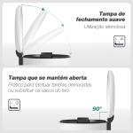 Balde de Lixo para Cozinha 30L com Pedal Tampa com Fechamento Suave e Cubo Amovível 36x30x63,5 cm Creme