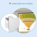 Ecrã de Projeção Elétrico 96 Polegadas com Comando à Distância Formato 1:1 para Interior e Exterior Branco
