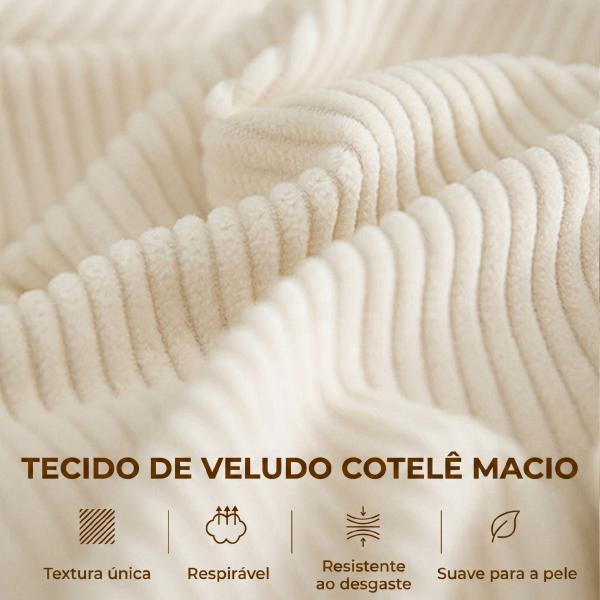Sofá de 3 Lugares Moderno 212x80x88 cm Sofá Sala de Estar Estofado com 2 Almofadas Apoio de Braços e Estrutura de Aço Creme