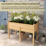 Mesa de Cultivo de Madeira Horta Elevada 115x55x80 cm com Tecido não Tecido para Cultivo de Plantas Verduras Flores Madeira