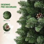 Árvore de Natal 150 cm Árvore de Natal Artificial com 395 Ramos e Suporte de Metal Árvore de Natal para Interior Verde