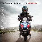 Moto Elétrica para Crianças de 3 - 6 Anos com Licença Honda com USB MP3 Luz LED e Velocidade 3 km/h Carga 30 kg Vermelho