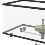 Aquário para Tartarugas 50 L com Plataforma, Rampa e Termómetro 60x30x32 cm Transparente