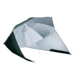 Chapéu de Sol de Praia com Painéis Laterais Tipo Tenda Chapéu de Sol para Praia com Proteção UV 50 Φ210x222cm Verde Escuro