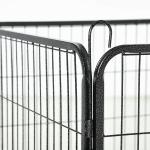 Parque para Cães com 12 Painéis Recinto para Animais de Estimação Modular com 2 Portas 80x60 cm Preto