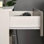 Cómoda com 4 Gavetas Moderna para Dormitório Corredor Sala de Estar 76x35x72 cm Cinzento e Branco