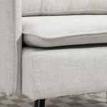 Poltrona Sala de Estar Poltrona Relax com Apoio para os Braços Assento Acolchoado e Pés de Aço 76x68x80 cm Creme