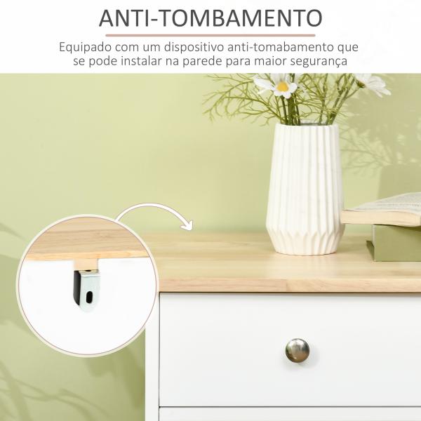 Aparador de Cozinha com 3 Gavetas 3 Portas e Prateleiras Ajustáveis Móvel Auxiliar de Armazenamento 101x40x85 cm Branco