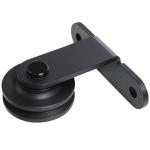 Ferragem para Porta de Correr Kit de Acessórios para Porta Corredeira com 2 Trilhos de Aço de Carbono 200x40x0,6cm Preto