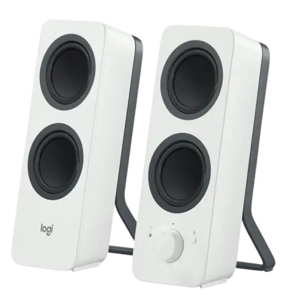 Colunas Logitech Z207 Stereo 2.0 Bluetooth 10W Peak / 5W RMS (Branco) - Recondicionadas