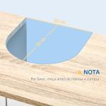 Móvel para Lavatório Pousar Armário para Casa de Banho de Madeira com 2 Portas e Prateleira Interior Ajustável 60x30x60cm Branco