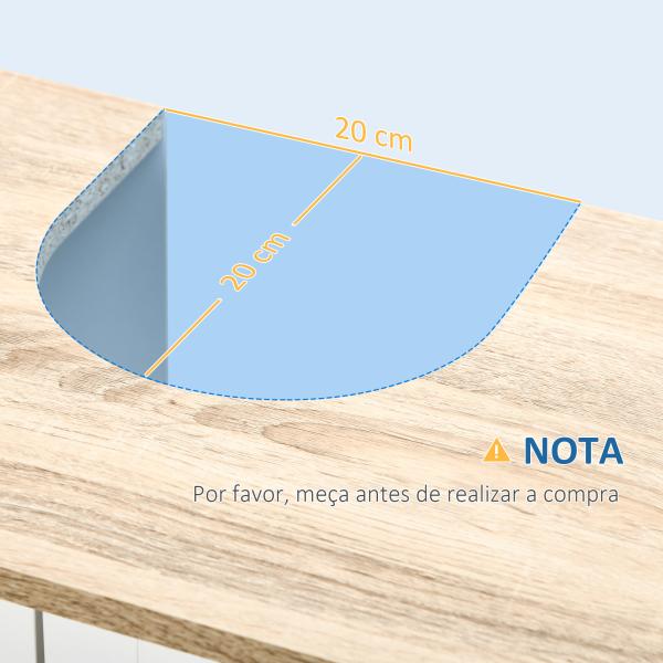 Móvel para Lavatório Pousar Armário para Casa de Banho de Madeira com 2 Portas e Prateleira Interior Ajustável 60x30x60cm Branco