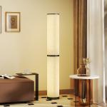 Candeeiro de Pé Moderno Candeeiro de Sala com Brilho Temperaturas de Cor Ajustáveis 3000K - 6000K Controle Remoto Magnético Temporizador para Quarto Escritório Decoração Ø20x135 cm Bege