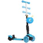Trotinete 5 em 1 para Crianças com 3 Rodas Assento Removível e Guiador Ajustável Carga Máxima 50 kg 62x25x72,5 cm Azul