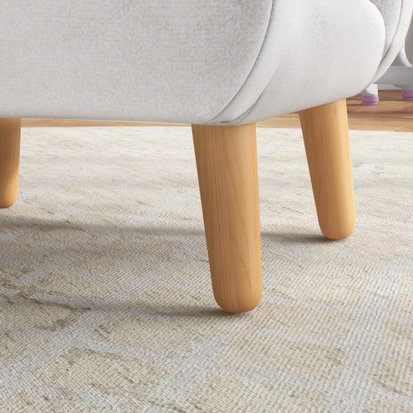 Poltrona para Crianças em Forma de Nuvem com Tato Suave para Crianças de 1,5 - 5 Anos Carga Máxima 40 kg 46x51x55 cm Branco