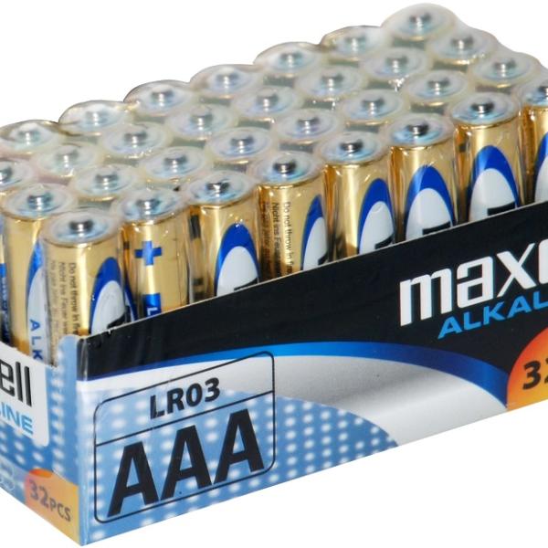 Pack 32x Pilhas Alcalinas 1,5V LR03 AAA - MAXELL