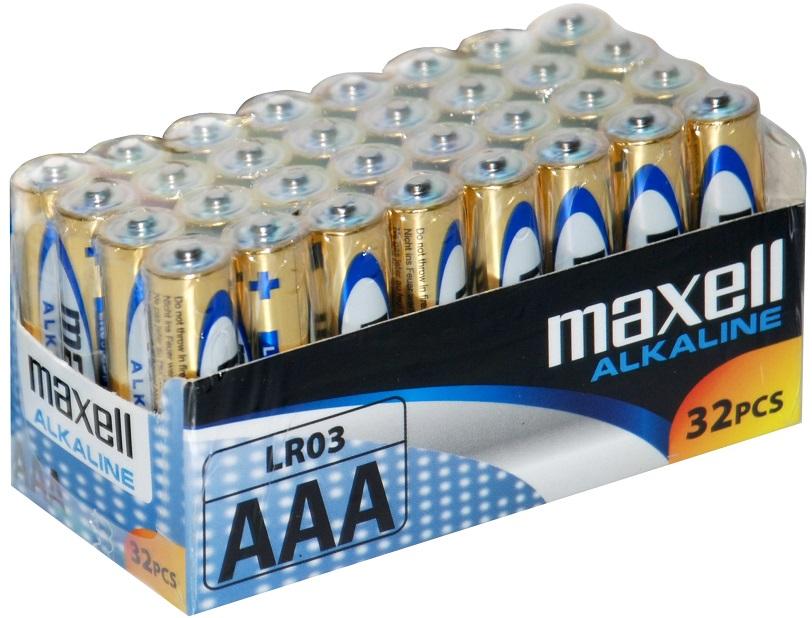 Pack 32x Pilhas Alcalinas 1,5V LR03 AAA - MAXELL