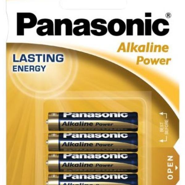 Blister de 4 Pilhas Alcalinas AAA LR03 - PANASONIC