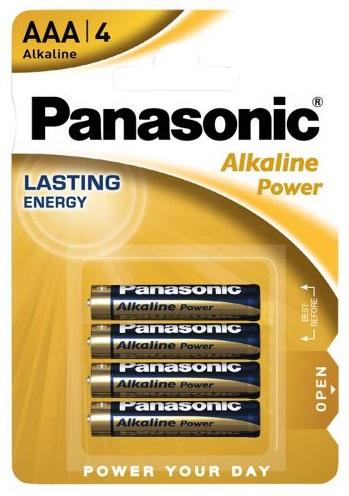 Blister de 4 Pilhas Alcalinas AAA LR03 - PANASONIC