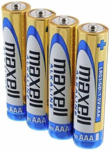 Pack 4 Pilhas Alcalinas 1,5V LR03 AAA - MAXELL