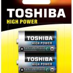 Blister 2 Pilhas Alcalinas 1,5V C / LR14 - TOSHIBA