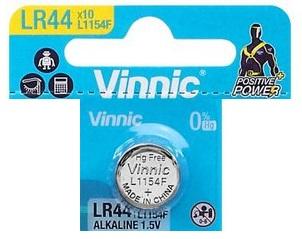 Pilha Alcalina 1,5V (G13/AG13/L1154/LR44/157/V13GA/RW82/A76) - VINNIC