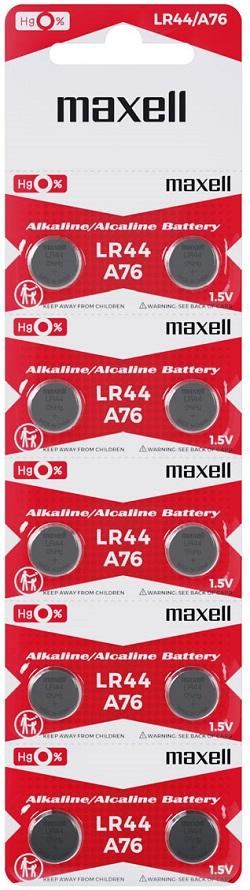 Pilha Alcalina LR44/A76 1.5V AG13 0% - MAXELL