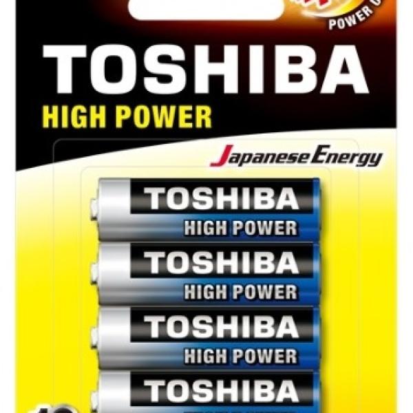 Blister 4 Pilhas Alcalinas 1,5V LR6 AA - TOSHIBA (Recondicionado)