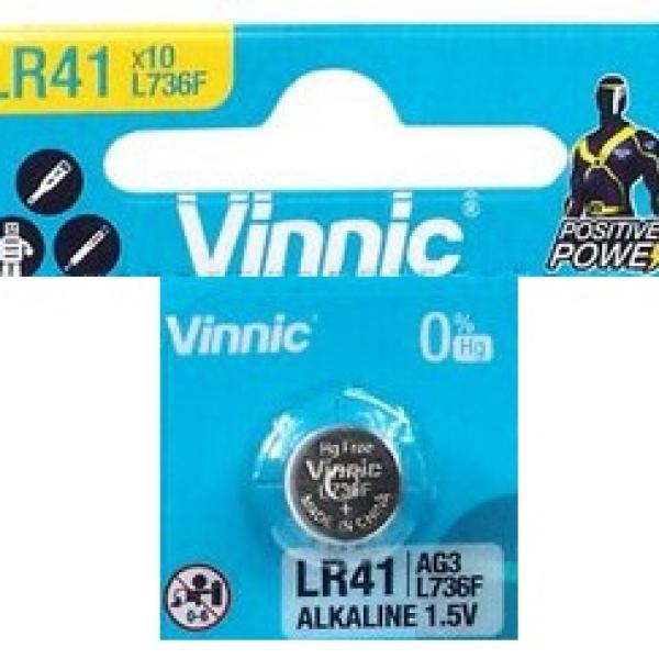 Pilha V392/SR41SW/AG3/LR41/192 1,5V - VINNIC